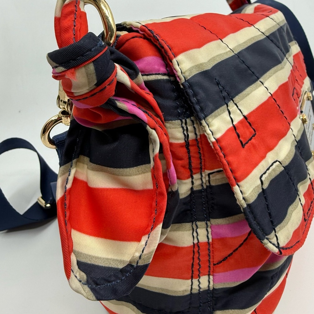 Marc Jacobs Workwear 2 Way Bag Nylon Stripes Preppy - Picture 5 of 11